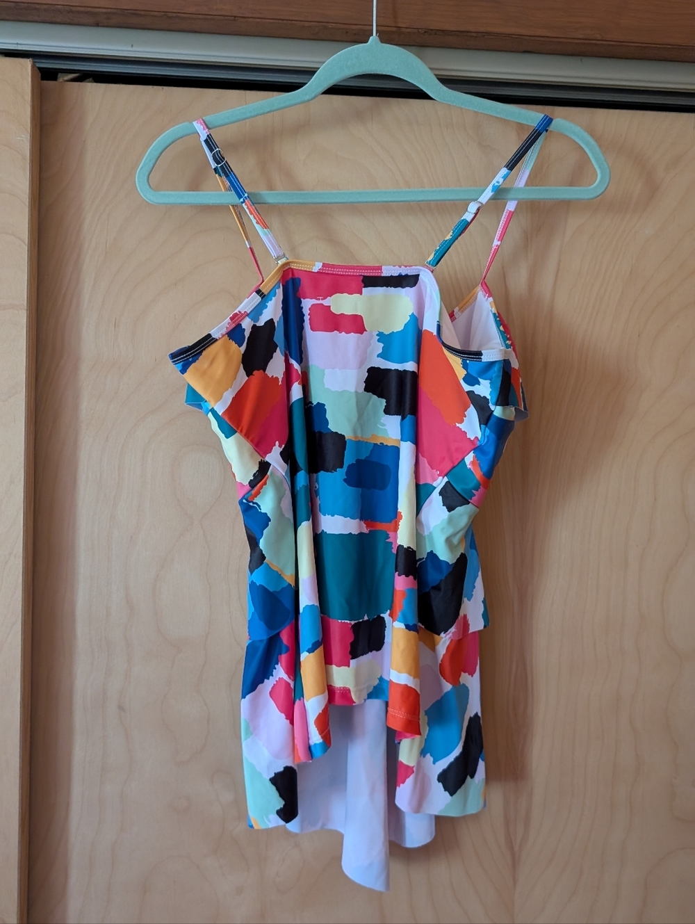 Multi-Color Abstract Print Tankini Set - Picture 3 of 5